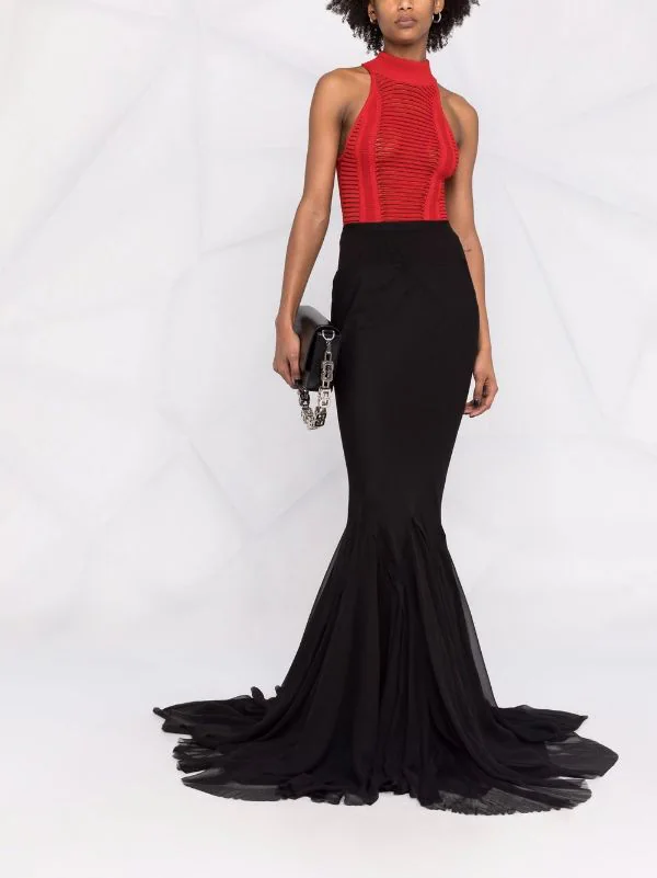 ( Nouvelle Collection ) Rick Owens 09 BLACK Jupe Longue à Ourlet évasé Femme 6 ( Nouvelle Collection ) Rick Owens 09 BLACK Jupe Longue à Ourlet évasé Femme – Image 4