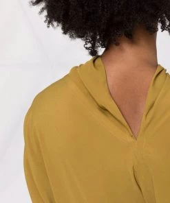 ( Nouvelle Collection ) Rick Owens Robe Mi-longue Drapée Femme -Rick Owens Soldes 17973231 37958246 600