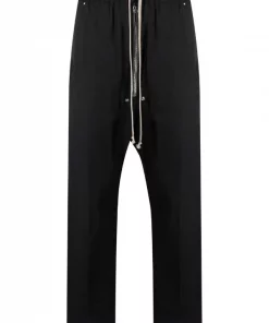 ( Nouvelle Collection ) Rick Owens Pantalon Sarouel à Lien De Resserrage 09 BLACK
