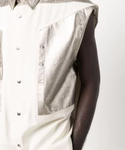 ( Nouvelle Collection ) Rick Owens Débardeur à Modèle Bicolore Homme -Rick Owens Soldes 17974421 37950705 600