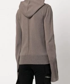 ( Nouvelle Collection ) Rick Owens Hoodie En Maille Nervurée Femme -Rick Owens Soldes 17978485 38068832 600
