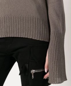 ( Nouvelle Collection ) Rick Owens Hoodie En Maille Nervurée Femme -Rick Owens Soldes 17978485 38068833 600