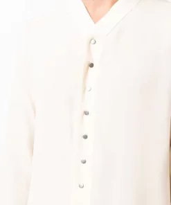 ( Nouvelle Collection ) Rick Owens NATURAL Chemise Long à Col V Homme -Rick Owens Soldes 17995946 38567969 600