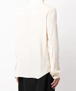 ( Nouvelle Collection ) Rick Owens NATURAL Chemise Long à Col V Homme -Rick Owens Soldes 17995946 38571356 600