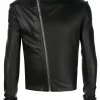( Nouvelle Collection ) Rick Owens Veste Gary Asymétrique En Cuir 09 BLACK -Rick Owens Soldes 17996164 38571355 600