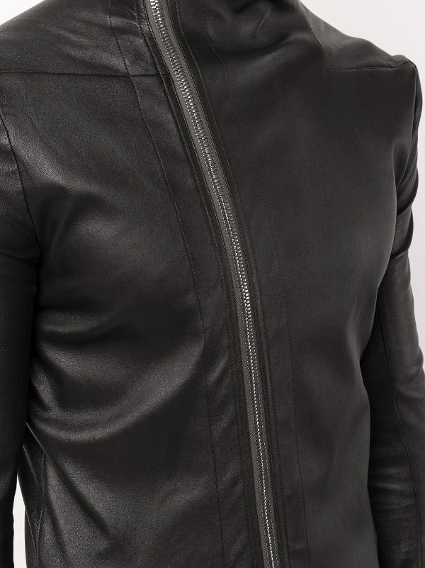 ( Nouvelle Collection ) Rick Owens Veste Gary Asymétrique En Cuir 09 BLACK 7 ( Nouvelle Collection ) Rick Owens Veste Gary Asymétrique En Cuir 09 BLACK – Image 5