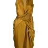 ( Nouvelle Collection ) Rick Owens Robe Portefeuille à Design Drapé YELLOW -Rick Owens Soldes 17996169 38711322 600