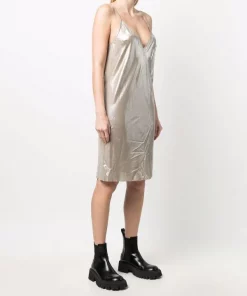 ( Nouvelle Collection ) Rick Owens Robe-nuisette à Effet De Brillance Femme -Rick Owens Soldes 17996291 38212821 600