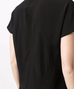 ( Nouvelle Collection ) Rick Owens 09 BLACK Robe Courte à Col V Femme -Rick Owens Soldes 17996292 38212990 600