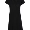 ( Nouvelle Collection ) Rick Owens 09 BLACK Robe Courte à Col V Femme -Rick Owens Soldes 17996292 38214973 600