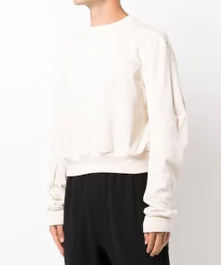 ( Nouvelle Collection ) Rick Owens Sweat à Col Ras Du Cou NATURAL -Rick Owens Soldes 17997252 38571359 600