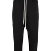 ( Nouvelle Collection ) Rick Owens Pantalon Court à Lien De Resserrage 09 BLACK -Rick Owens Soldes 18003607 38057758 600