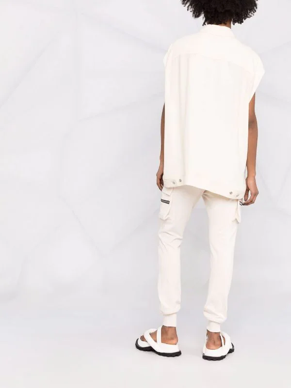 ( Nouvelle Collection ) Rick Owens 21 NATURAL Surchemise à Design Sans Manches Femme 6 ( Nouvelle Collection ) Rick Owens 21 NATURAL Surchemise à Design Sans Manches Femme – Image 4