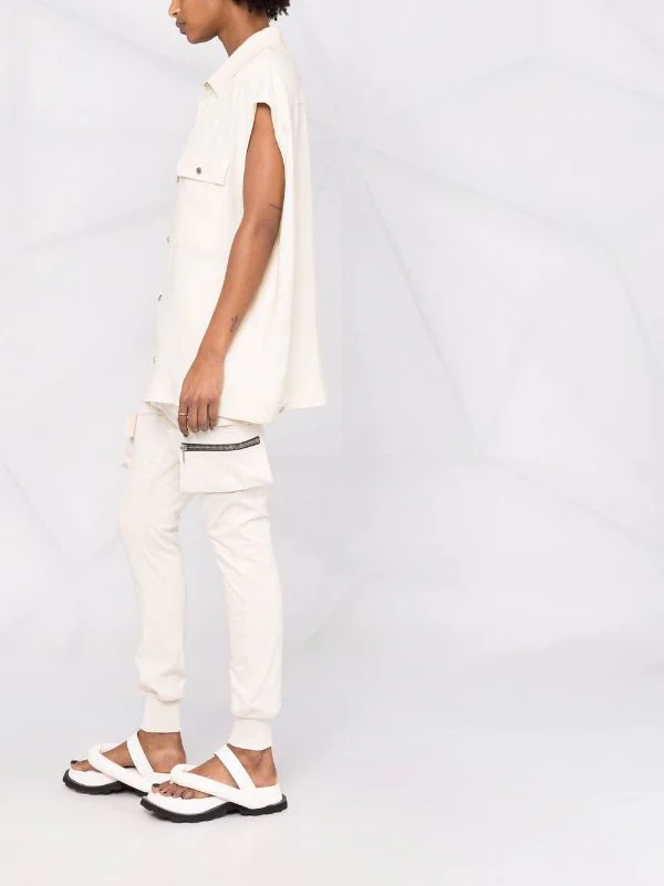 ( Nouvelle Collection ) Rick Owens 21 NATURAL Surchemise à Design Sans Manches Femme 8 ( Nouvelle Collection ) Rick Owens 21 NATURAL Surchemise à Design Sans Manches Femme – Image 6