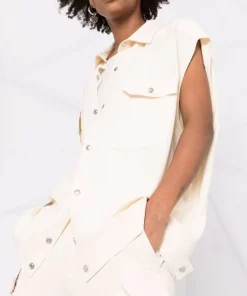 ( Nouvelle Collection ) Rick Owens 21 NATURAL Surchemise à Design Sans Manches Femme 10 ( Nouvelle Collection ) Rick Owens 21 NATURAL Surchemise à Design Sans Manches Femme -Rick Owens Soldes 18008810 38313784 600