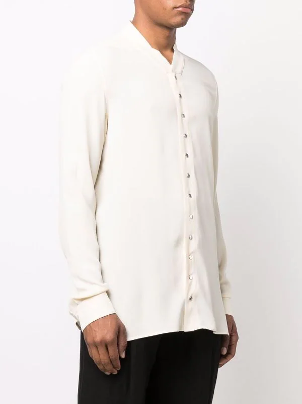 ( Nouvelle Collection ) Rick Owens Chemise Boutonnée à Col V 21 NATURAL 5 ( Nouvelle Collection ) Rick Owens Chemise Boutonnée à Col V 21 NATURAL – Image 3