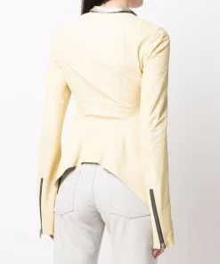 ( Nouvelle Collection ) Rick Owens 32 VANILLA Veste Naska Klaus Zippée Femme -Rick Owens Soldes 18009264 38533807 600