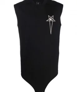 ( Nouvelle Collection ) Rick Owens X Champion Débardeur à Broderies 09 BLACK