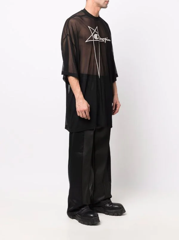 ( Nouvelle Collection ) Rick Owens X Champion T-shirt Tommy En Résille 09 BLACK 5 ( Nouvelle Collection ) Rick Owens X Champion T-shirt Tommy En Résille 09 BLACK – Image 3