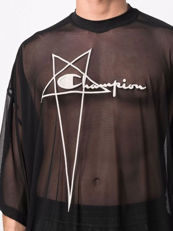 ( Nouvelle Collection ) Rick Owens X Champion T-shirt Tommy En Résille 09 BLACK 7 ( Nouvelle Collection ) Rick Owens X Champion T-shirt Tommy En Résille 09 BLACK – Image 5