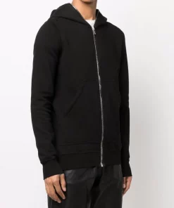 ( Nouvelle Collection ) Rick Owens Hoodie à Fermeture Zippée 09 BLACK -Rick Owens Soldes 18010121 38297457 600