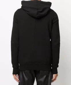 ( Nouvelle Collection ) Rick Owens Hoodie à Fermeture Zippée 09 BLACK -Rick Owens Soldes 18010121 38297469 600