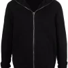 ( Nouvelle Collection ) Rick Owens Hoodie à Fermeture Zippée 09 BLACK -Rick Owens Soldes 18010121 38297470 600