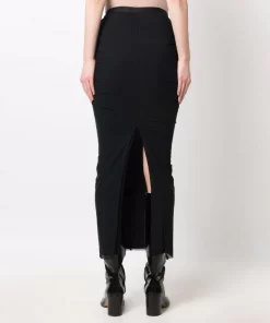 ( Nouvelle Collection ) Rick Owens 09 BLACK Jupe Longue Fogachine Lupo Femme -Rick Owens Soldes 18010343 38312622 600