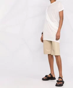 ( Nouvelle Collection ) Rick Owens T-shirt En Coton à Design Drapé 11 MILK -Rick Owens Soldes 18010619 38300172 600