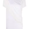 ( Nouvelle Collection ) Rick Owens T-shirt En Coton à Design Drapé 11 MILK -Rick Owens Soldes 18010619 38300186 600