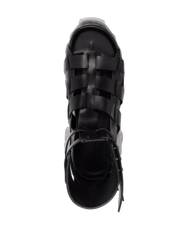 ( Nouvelle Collection ) Rick Owens Sandales Tractor à Bride Cheville 90 BLACK CLEAR 6 ( Nouvelle Collection ) Rick Owens Sandales Tractor à Bride Cheville 90 BLACK CLEAR – Image 4