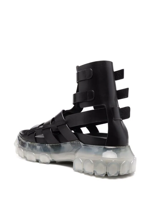 ( Nouvelle Collection ) Rick Owens Sandales Tractor à Bride Cheville 90 BLACK CLEAR 5 ( Nouvelle Collection ) Rick Owens Sandales Tractor à Bride Cheville 90 BLACK CLEAR – Image 3