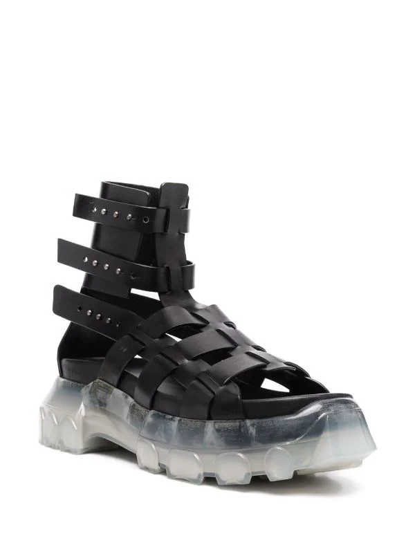( Nouvelle Collection ) Rick Owens Sandales Tractor à Bride Cheville 90 BLACK CLEAR 4 ( Nouvelle Collection ) Rick Owens Sandales Tractor à Bride Cheville 90 BLACK CLEAR – Image 2