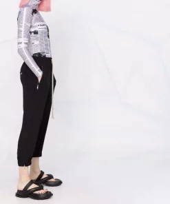 ( Nouvelle Collection ) Rick Owens Pantalon Sarouel à Coupe Courte Femme -Rick Owens Soldes 18012421 38296272 600