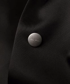 ( Nouvelle Collection ) Rick Owens Manteau Oversize à Simple Boutonnage 09 BLACK -Rick Owens Soldes 18012933 38364864 600