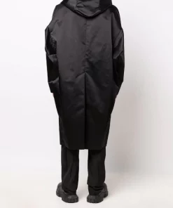 ( Nouvelle Collection ) Rick Owens Manteau Oversize à Simple Boutonnage 09 BLACK -Rick Owens Soldes 18012933 38365080 600