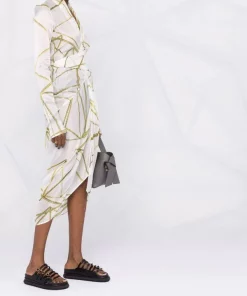 ( Nouvelle Collection ) Rick Owens Robe Mi-longue à Col V Femme -Rick Owens Soldes 18013239 38657546 600