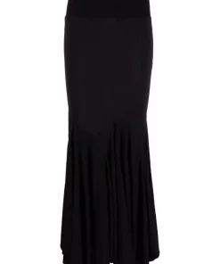 ( Nouvelle Collection ) Rick Owens 09 BLACK Jupe Mi-longue Asymétrique Femme