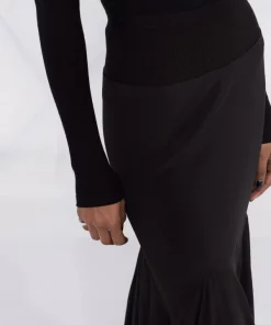 ( Nouvelle Collection ) Rick Owens 09 BLACK Jupe Mi-longue Asymétrique Femme -Rick Owens Soldes 18013424 38284396 600