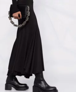 ( Nouvelle Collection ) Rick Owens 09 BLACK Jupe Mi-longue Asymétrique Femme -Rick Owens Soldes 18013424 38285225 600