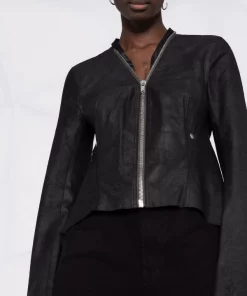 ( Nouvelle Collection ) Rick Owens 09 BLACK Veste Naska Klaus Zippée Femme -Rick Owens Soldes 18013435 38286069 600