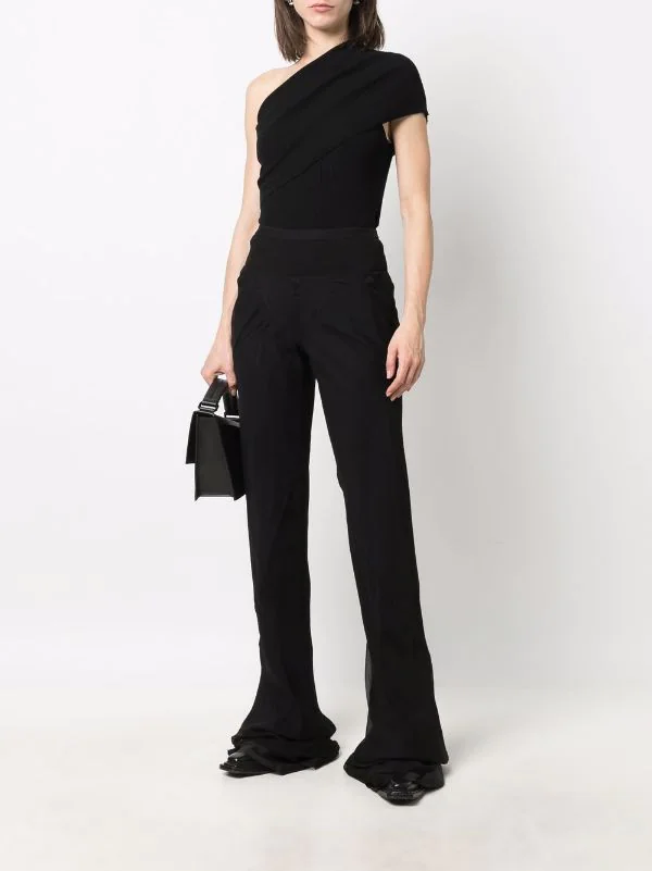 ( Nouvelle Collection ) Rick Owens Pantalon Bias En Chiffon 09 BLACK 4 ( Nouvelle Collection ) Rick Owens Pantalon Bias En Chiffon 09 BLACK – Image 2