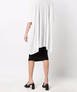 ( Nouvelle Collection ) Rick Owens T-shirt Oversize à Design Asymétrique Femme -Rick Owens Soldes 18019317 38144581 600