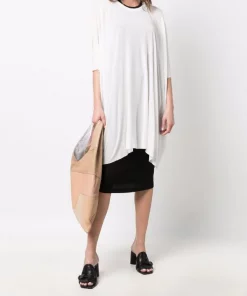 ( Nouvelle Collection ) Rick Owens T-shirt Oversize à Design Asymétrique Femme -Rick Owens Soldes 18019317 38244897 600