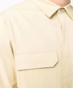 ( Nouvelle Collection ) Rick Owens 32 VANILLA Chemise à Boutonnière Homme -Rick Owens Soldes 18019358 38146657 600