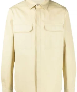 ( Nouvelle Collection ) Rick Owens 32 VANILLA Chemise à Boutonnière Homme