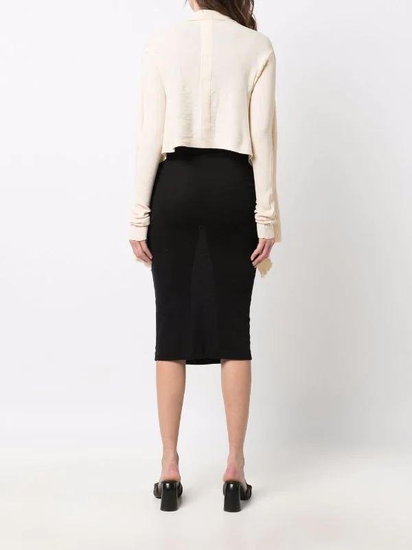 ( Nouvelle Collection ) Rick Owens Cardigan Drapé En Maille Femme 6 ( Nouvelle Collection ) Rick Owens Cardigan Drapé En Maille Femme – Image 4