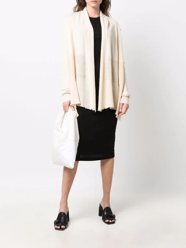 ( Nouvelle Collection ) Rick Owens Cardigan Drapé En Maille Femme 4 ( Nouvelle Collection ) Rick Owens Cardigan Drapé En Maille Femme – Image 2