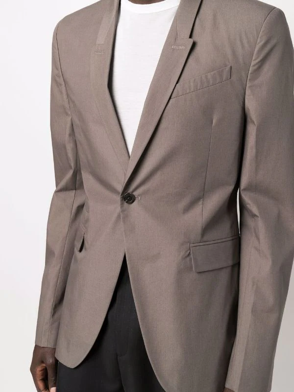 ( Nouvelle Collection ) Rick Owens Blazer Boutonné à Revers Crantés 34 DUST 7 ( Nouvelle Collection ) Rick Owens Blazer Boutonné à Revers Crantés 34 DUST – Image 5