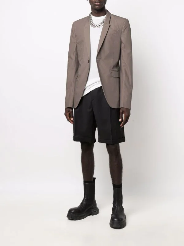 ( Nouvelle Collection ) Rick Owens Blazer Boutonné à Revers Crantés 34 DUST 4 ( Nouvelle Collection ) Rick Owens Blazer Boutonné à Revers Crantés 34 DUST – Image 2